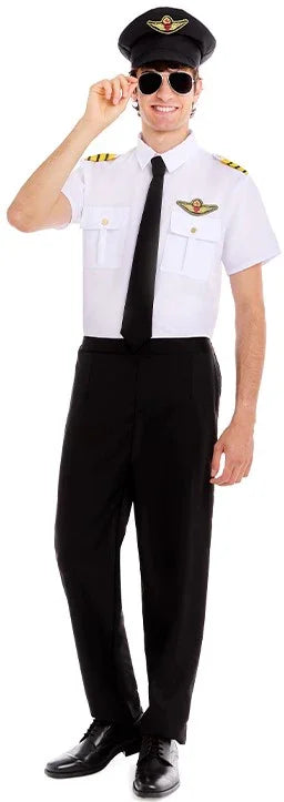 Disfraz de Piloto de Aviación para Adulto Pilotos y Aviadores Partilandia